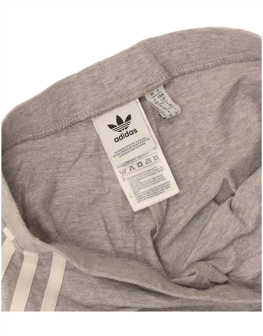 Adidas Womens Leggings UK 10 Small  Grey Cotton