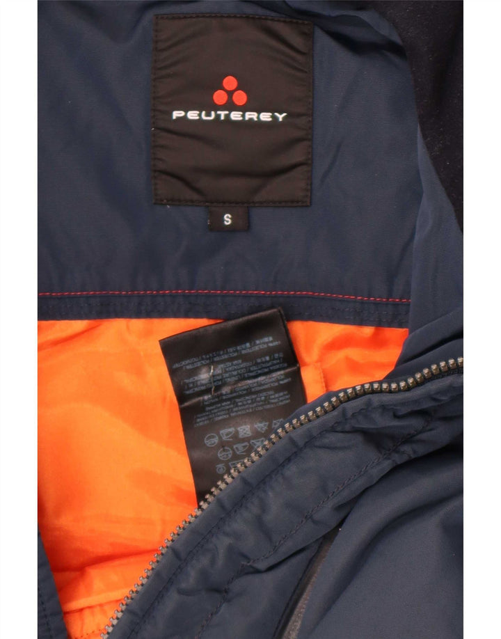PEUTEREY Mens Padded Jacket UK 36 Small Navy Blue Polyamide