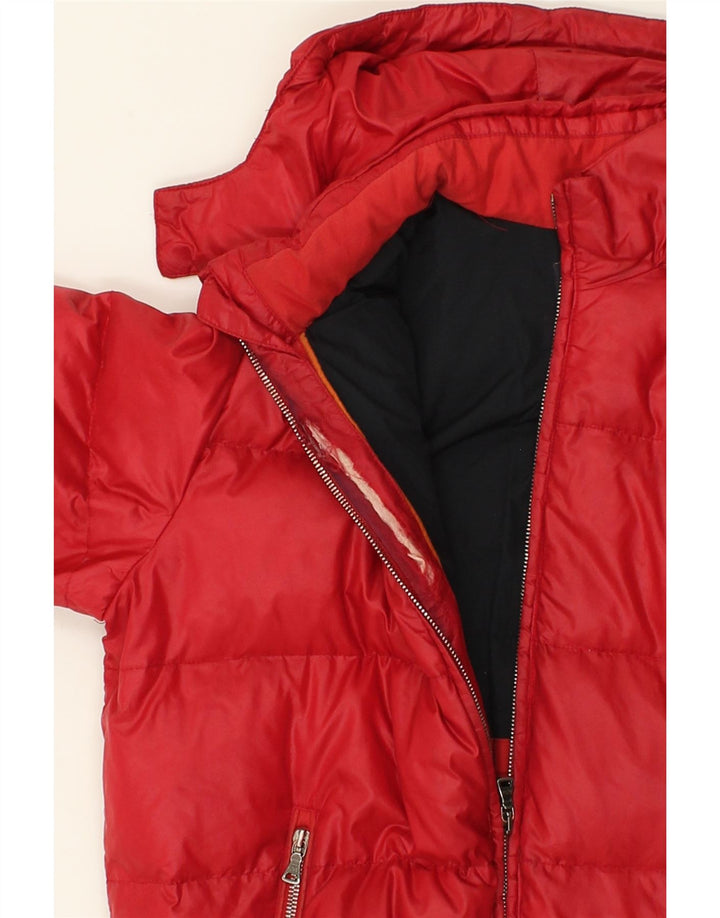 PAUL & SHARK Boys Hooded Padded Jacket 11-12 Years Red Polyester | Vintage Paul & Shark | Thrift | Second-Hand Paul & Shark | Used Clothing | Messina Hembry 