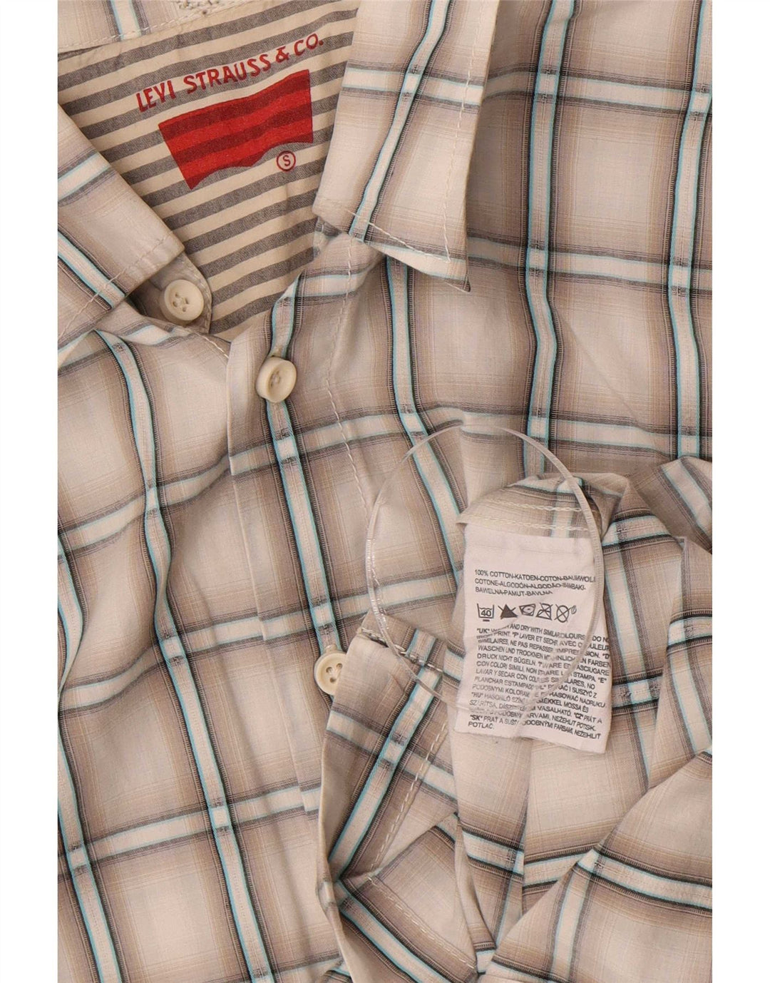 Levi's Chemise Homme Petit Carreau Gris Coton