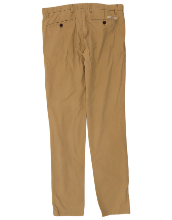 Tommy Hilfiger Mens Slim Chino Calças W33 L36 Algodão Bege