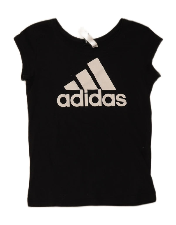 Adidas grafisk T-shirt top til kvinder 4/6 XS sort bomuld