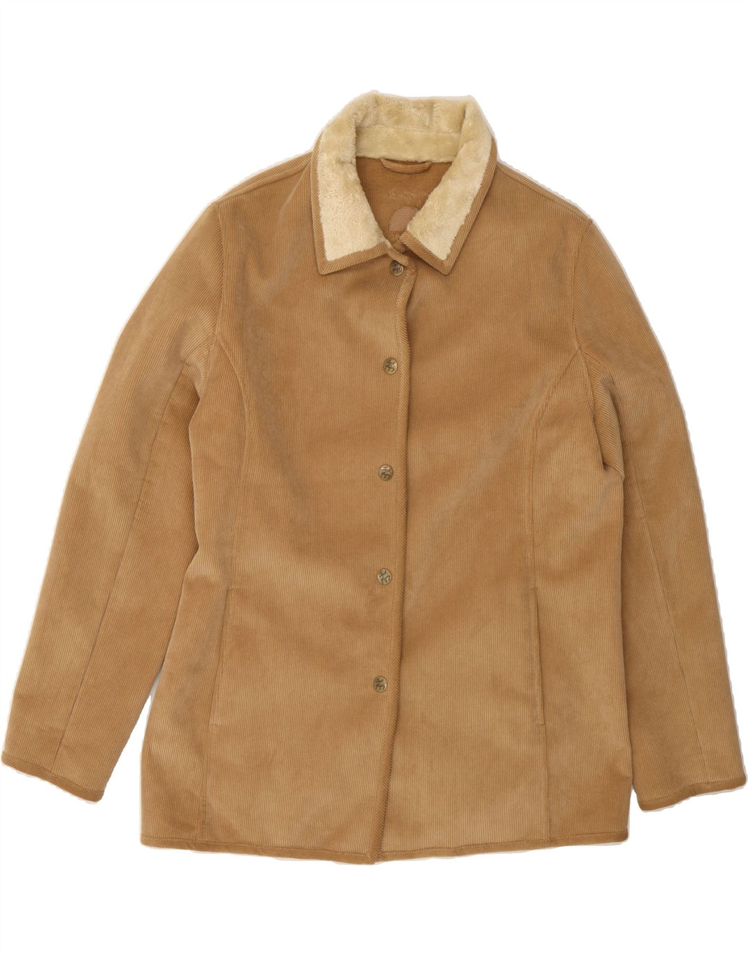 JACK MURPHY Womens Corduroy Jacket US 12 Large Beige Polyester Vintage Jack Murphy and Second-Hand Jack Murphy from Messina Hembry 