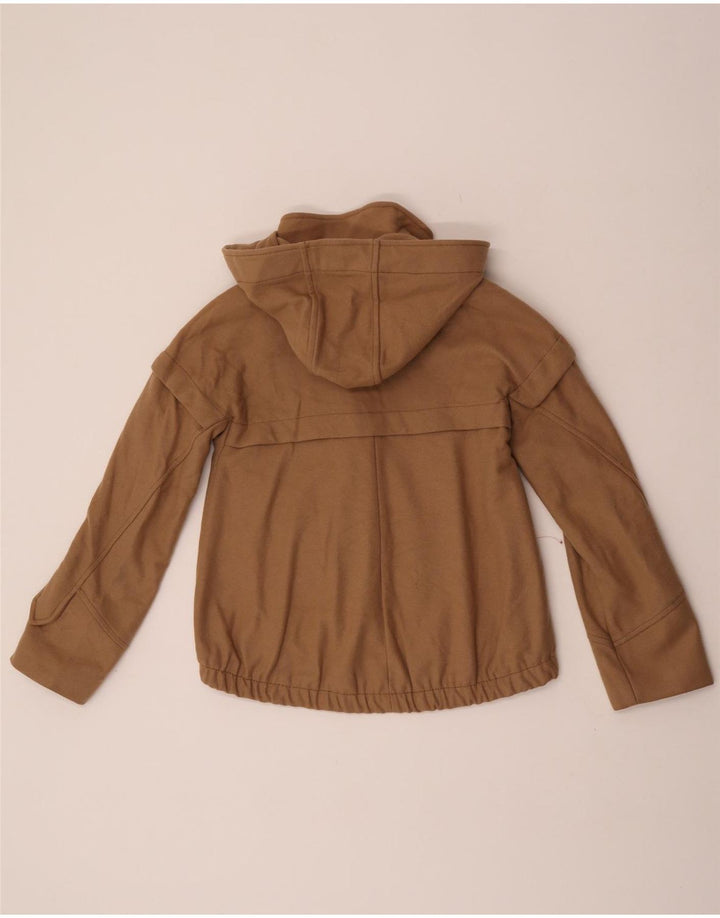 Zara Womens Hooded Bomber Jacket UK 10 Small Brown