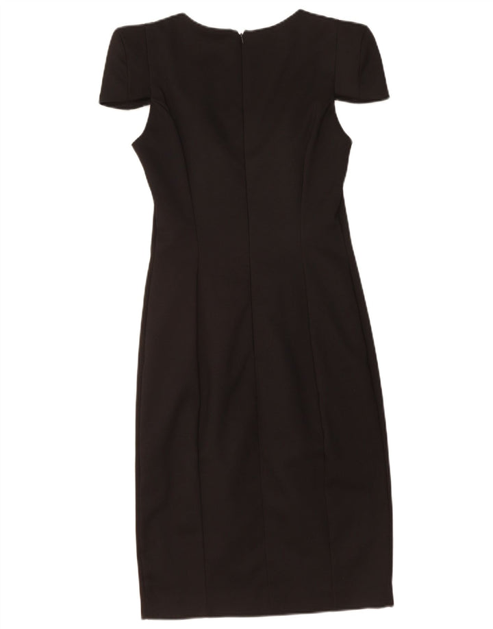 FRENCH CONNECTION Womens Bodycon Dress UK 12 Medium  Black Cotton