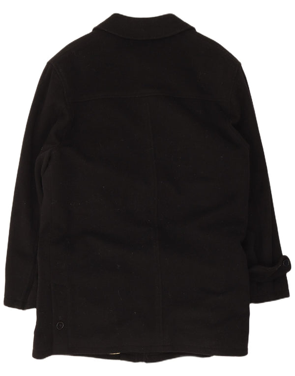 Pierre Cardin Herre Overfrakke IT 50 Stor Sort Uld