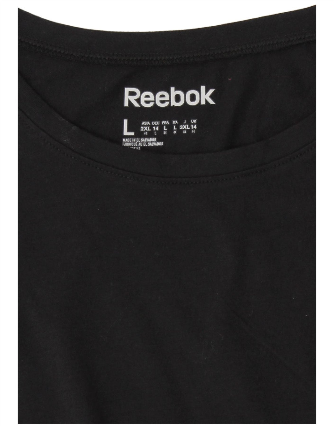 Reebok T-Shirt Femme UK 14 Moyen Noir