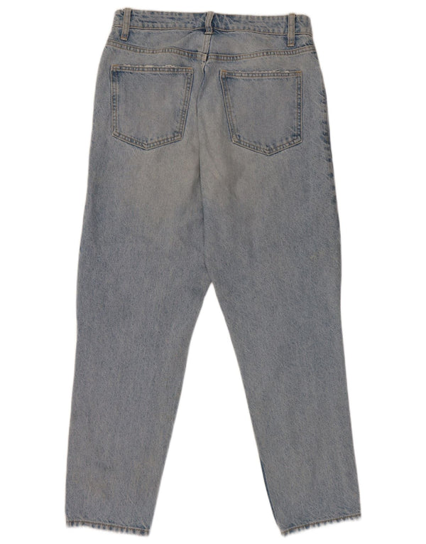 Zara Womens Distressed Tapered Jeans EU 40 Medium W30 L27 Blue Cotton