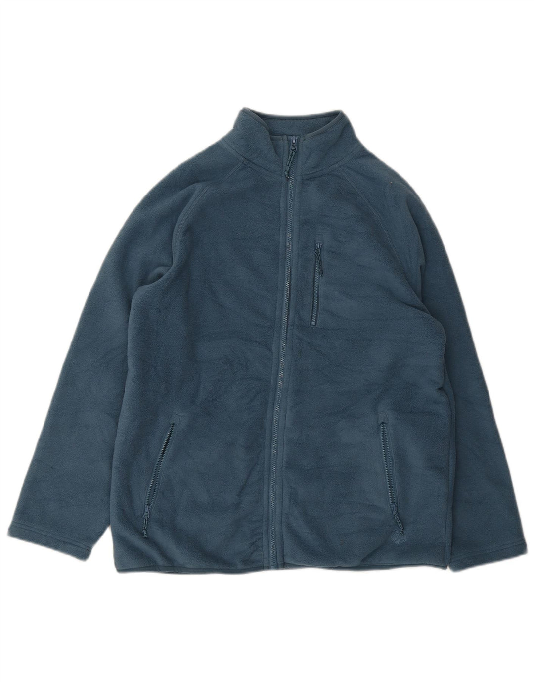 Marks & Spencer Herre Fleecejakke UK 38 Medium Blue Polyester