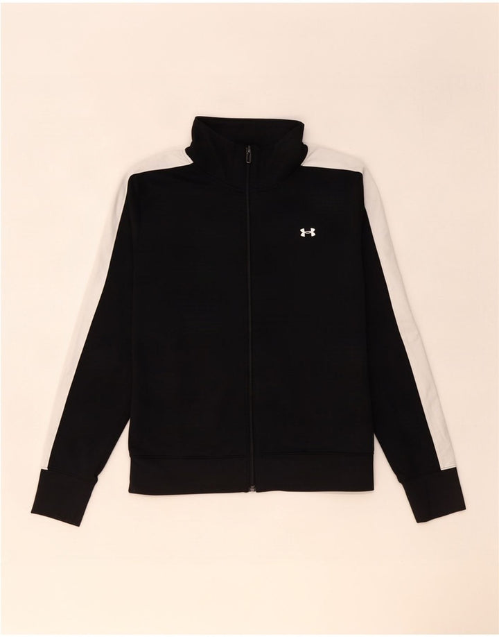 Мужской спортивный костюм Under Armour, верхняя куртка XS, черный полиэстер с цветными блоками