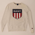GANT Mens Graphic Sweatshirt Jumper XL White Cotton