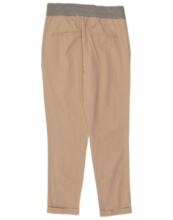 Zara Mujer Pantalón Chino Slim Small W26 L27 Algodón Color Block Beige