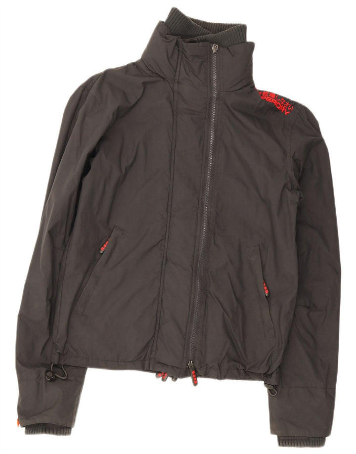 Superdry Ανδρικό γραφικό μπουφάν Windbreaker UK 36 Small Grey Nylon