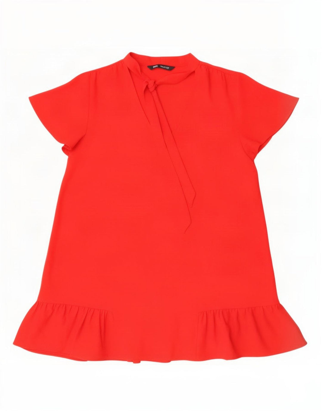 Zara Damen A-Linien-Kleid UK 16 Large Rot Polyester