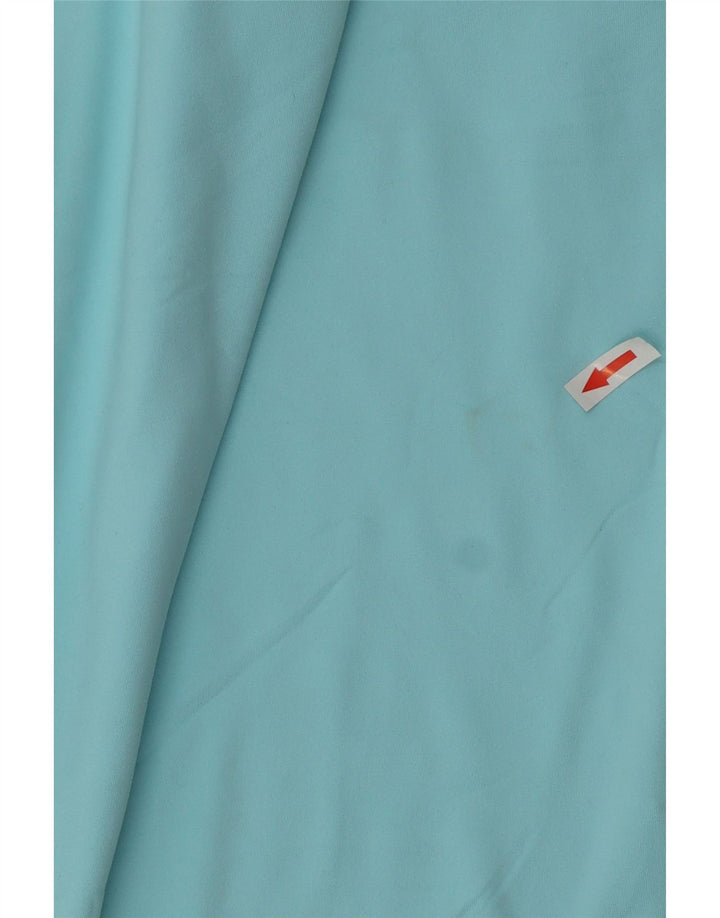 NIKE Womens Dri Fit Hooded Top Long Sleeve UK 10 Small Blue Polyester