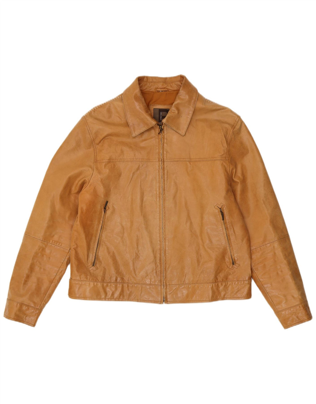 Conbipel Mens Leather Jacket IT 54 XL Beige Leather