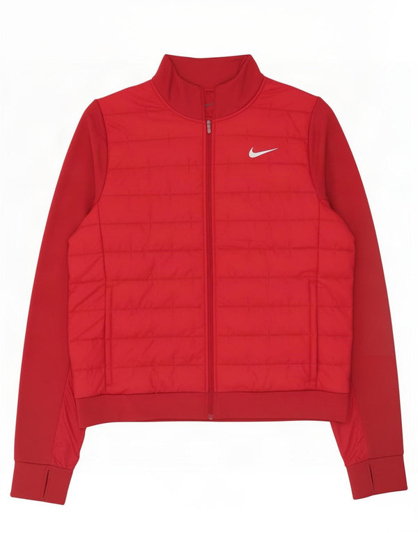 Nike Veste de survêtement rembourrée Therma-Fit pour femme UK 16 Large Rouge