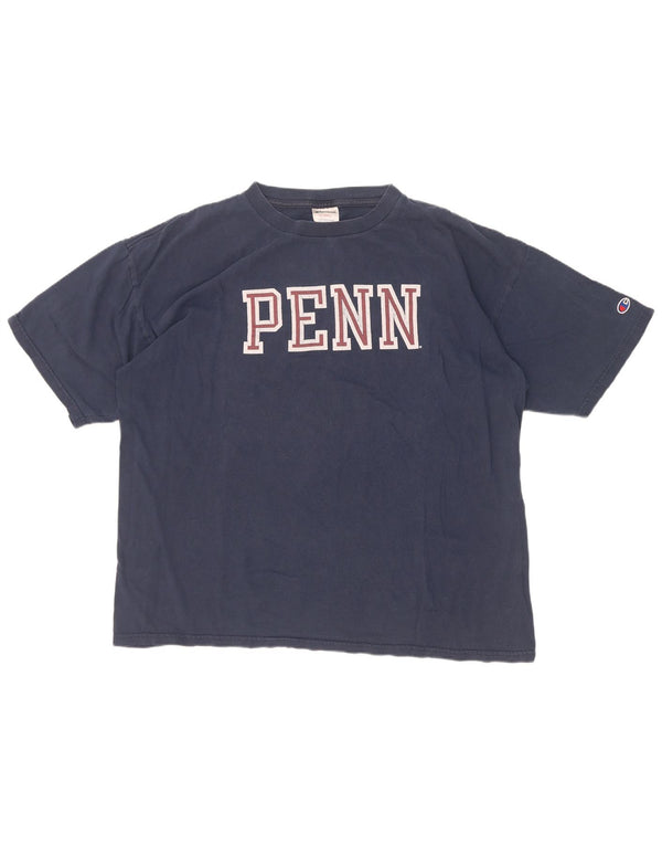 Camiseta masculina Penn Graphic da Champion Top XL algodão azul marinho