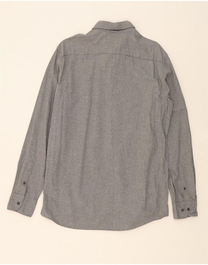 MASSIMO DUTTI Mens Shirt Large Grey Houndstooth Vintage Massimo Dutti and Second-Hand Massimo Dutti from Messina Hembry 
