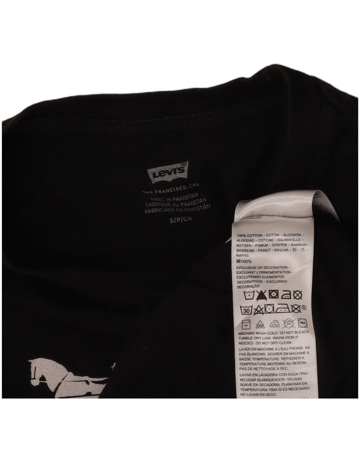 Levi's Mens Graphic T-Shirt Top Small Black Cotton