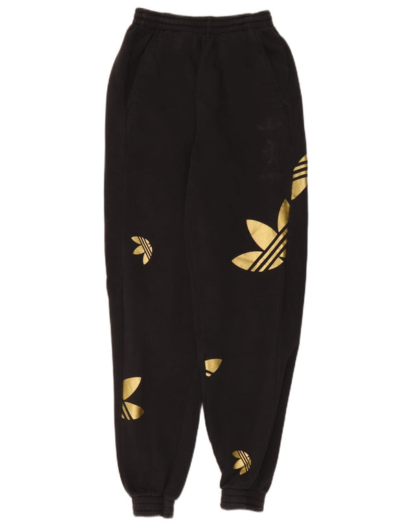 Adidas Pantalon de survêtement taille haute graphique pour femme, jogging UK 6 XS Noir