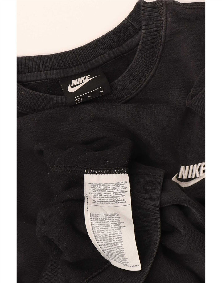 Мужской свитшот Nike, хлопковый джемпер среднего размера, черный