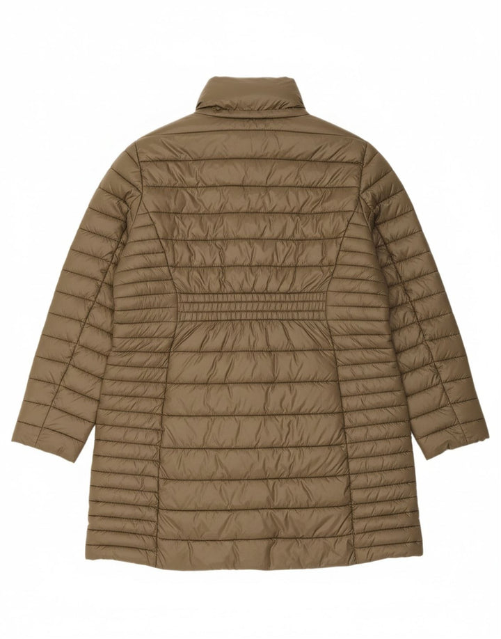 MICHAEL KORS Womens Padded Coat UK 18 XL Khaki Nylon
