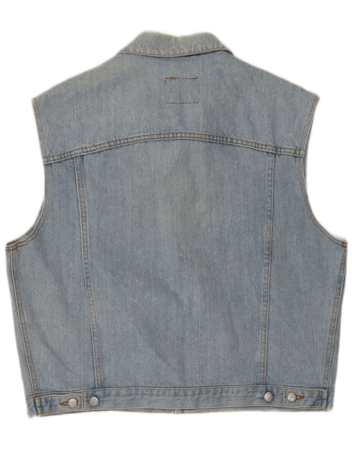 Rifle Mens Denim Gilet UK 38 Medium Blue Cotton