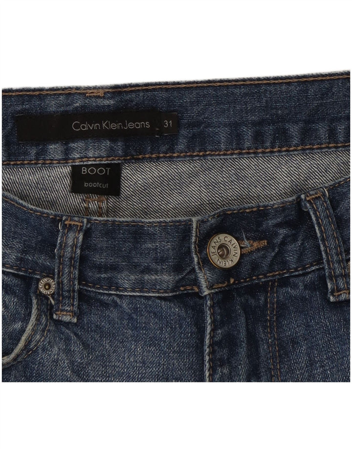 Calvin Klein Mens Bootcut Jeans W31 L32 Blue Cotton