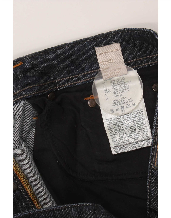 Diesel Mens Straight Jeans W32 L27 Navy Blue Cotton
