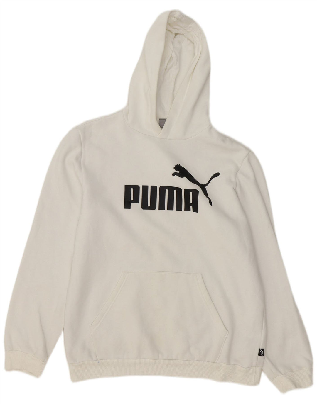 Jumper com capuz gráfico PUMA Boys 15-16 anos algodão branco