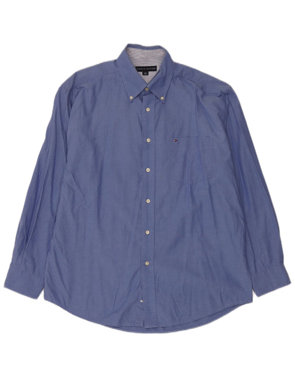 Tommy Hilfiger Mens Shirt Large Blue Cotton