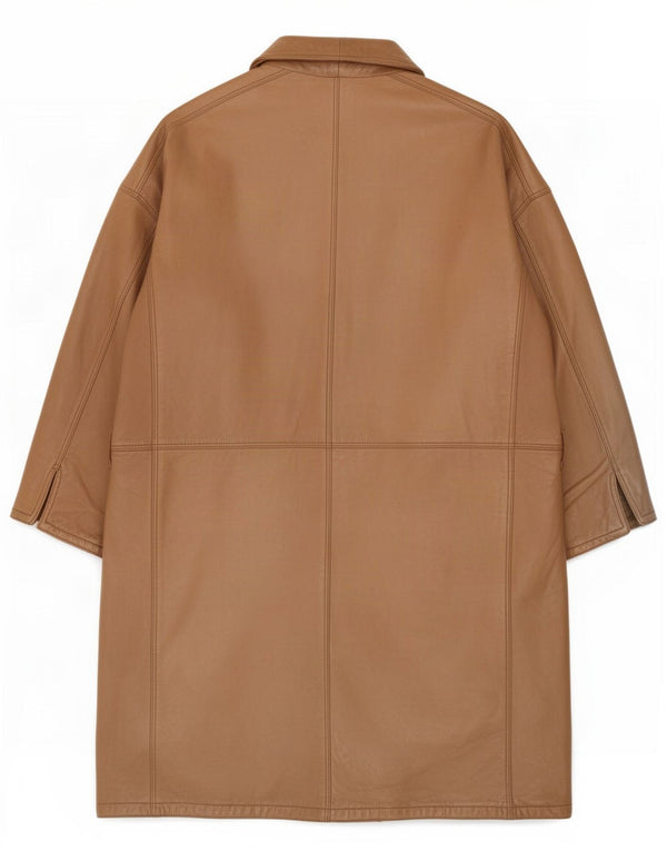 Casa Veneta Mens Leather Coat IT 52 XL Beige