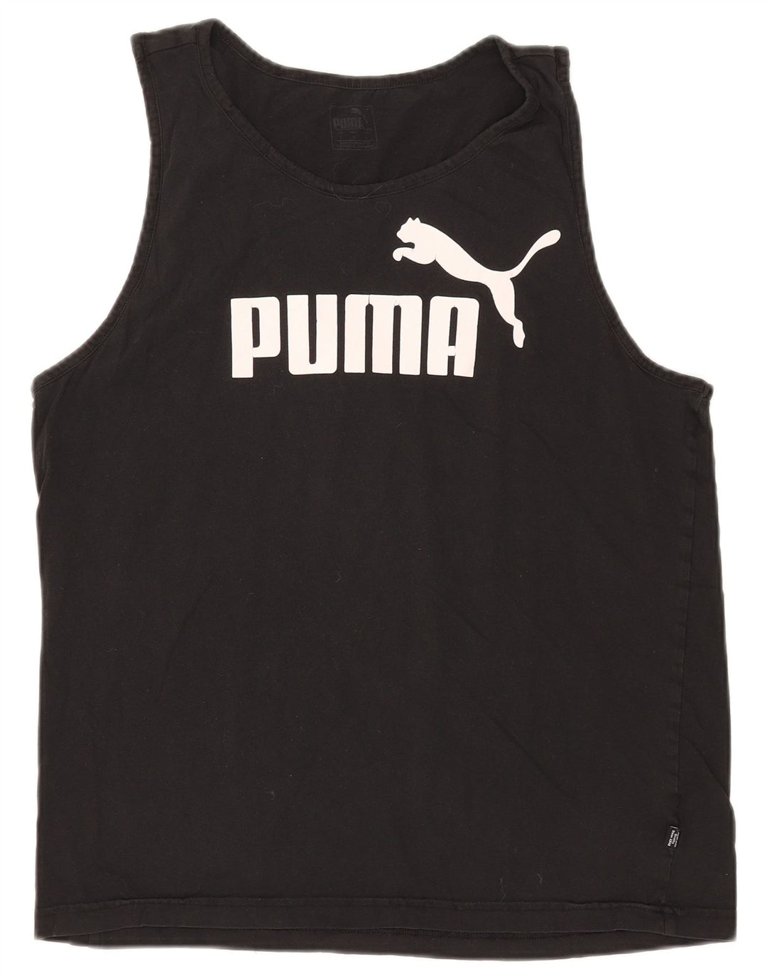 Puma Mens Graphic Vest Top Large Black Cotton