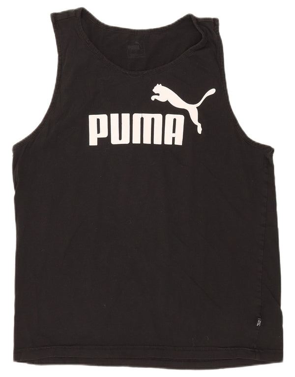 Puma Débardeur graphique pour hommes, grand, noir, coton