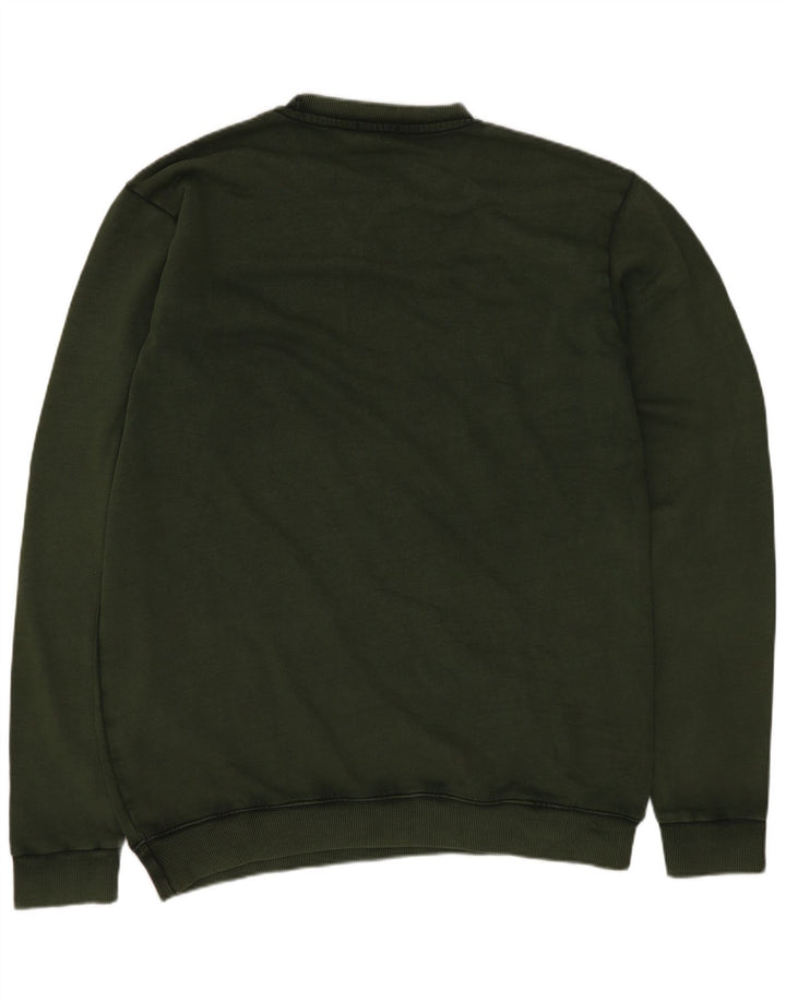 Yell! Mens Sweatshirt Jumper Large Green Cotton