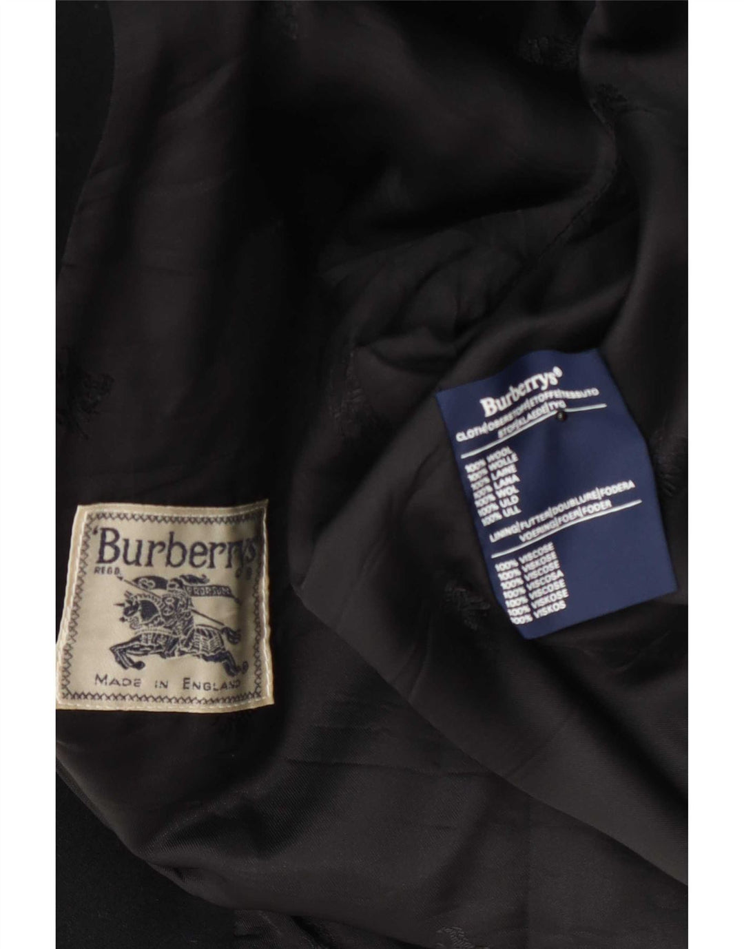 Burberrys Womens 2 Button Regular Fit Blazer Jacket UK 14 Medium Black Wool