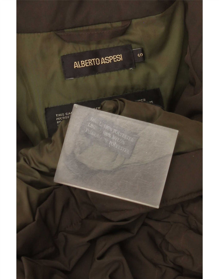 Alberto Aspesi Chaqueta utilitaria para mujer UK 36 Small Marrón Poliéster