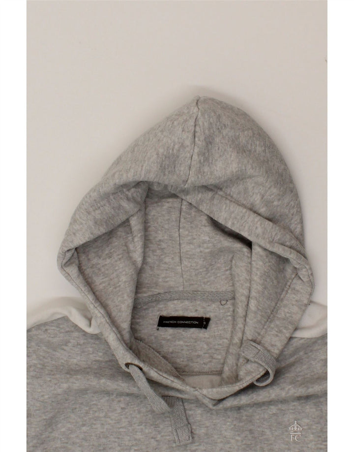 FRENCH CONNECTION Mens Hoodie Jumper Small Grey Colourblock Cotton Vintage French Connection and Second-Hand French Connection from Messina Hembry 