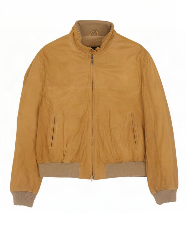 Massimo Rebecchi Womens Leather Jacket IT 54 3XL Beige