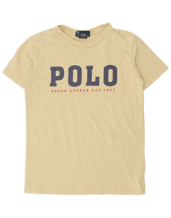 Polo Ralph Lauren T-shirt grafica per ragazzi 6-7 anni in cotone giallo