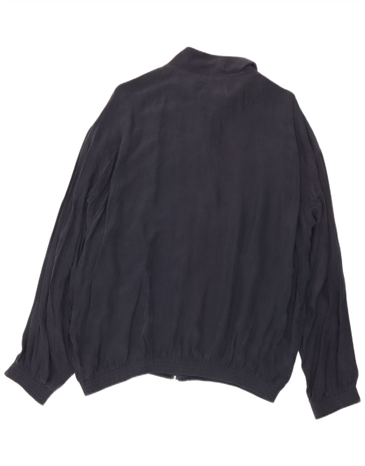 AUSTRALIAN L'ALPINA Mens Bomber Jacket IT 54 2XL Navy Blue Cupro