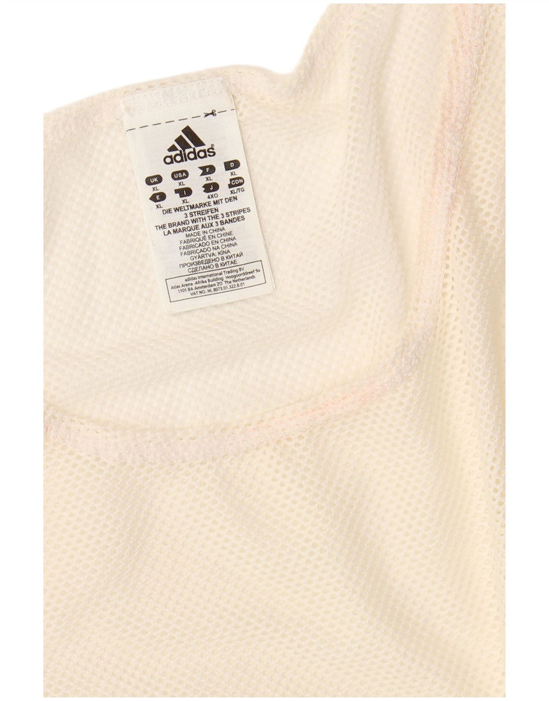 ADIDAS Womens T-Shirt Top UK 18 XL Off White Polyester