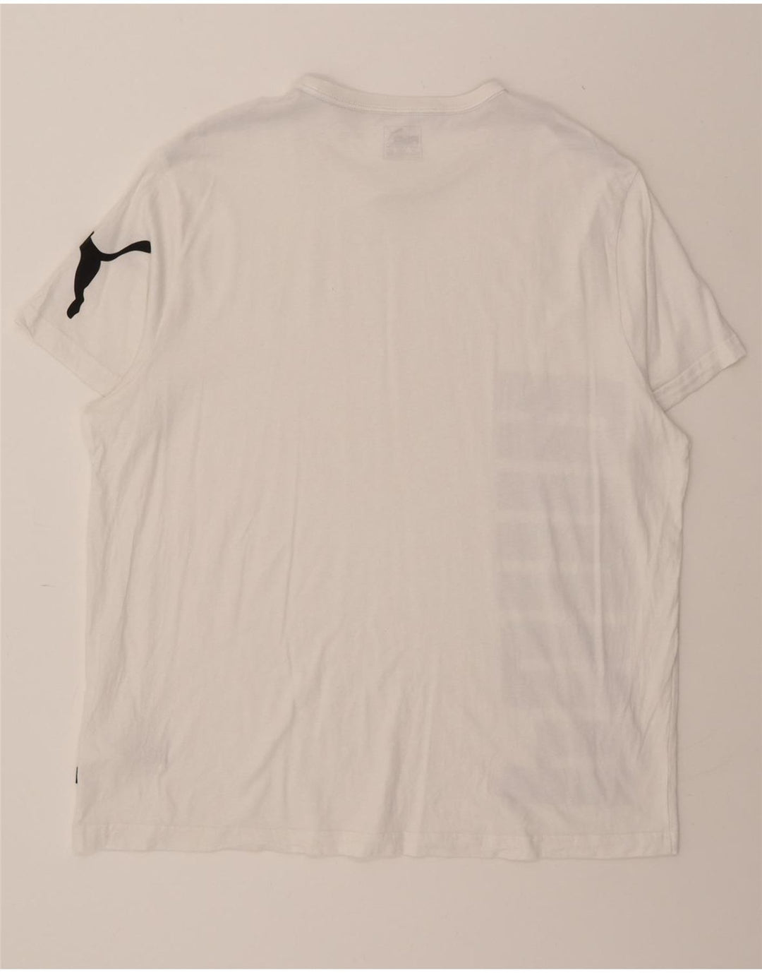 PUMA Mens Graphic T-Shirt Top 2XL White Cotton Vintage Puma and Second-Hand Puma from Messina Hembry 