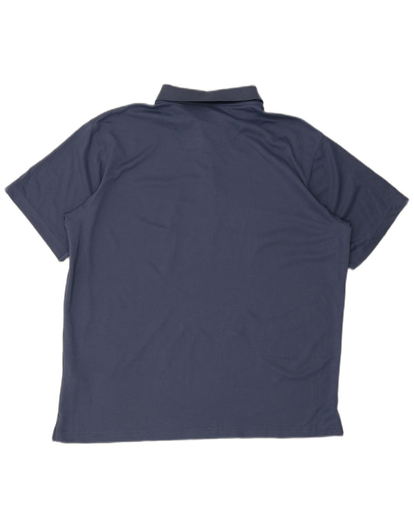 Columbia Mens Omni-Wick Polo Shirt XL Navy Blue Polyester