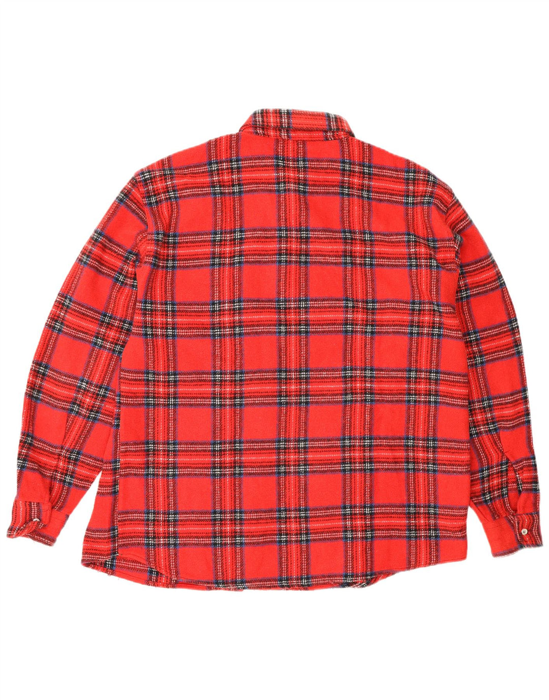 Camicia vintage da uomo in flanella a quadri rossi grandi