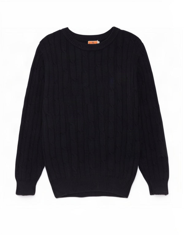 Conte of Florence Mens Boat Neck Jumper Sweater Large Navy Blue