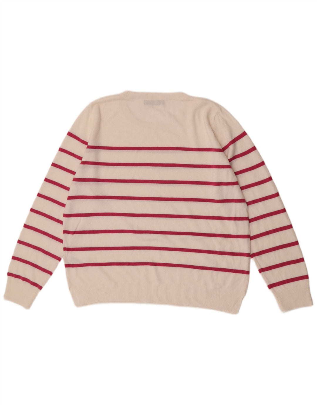 Marks & Spencer Womens Crew Neck Jumper Sweater UK 16 Large Off White