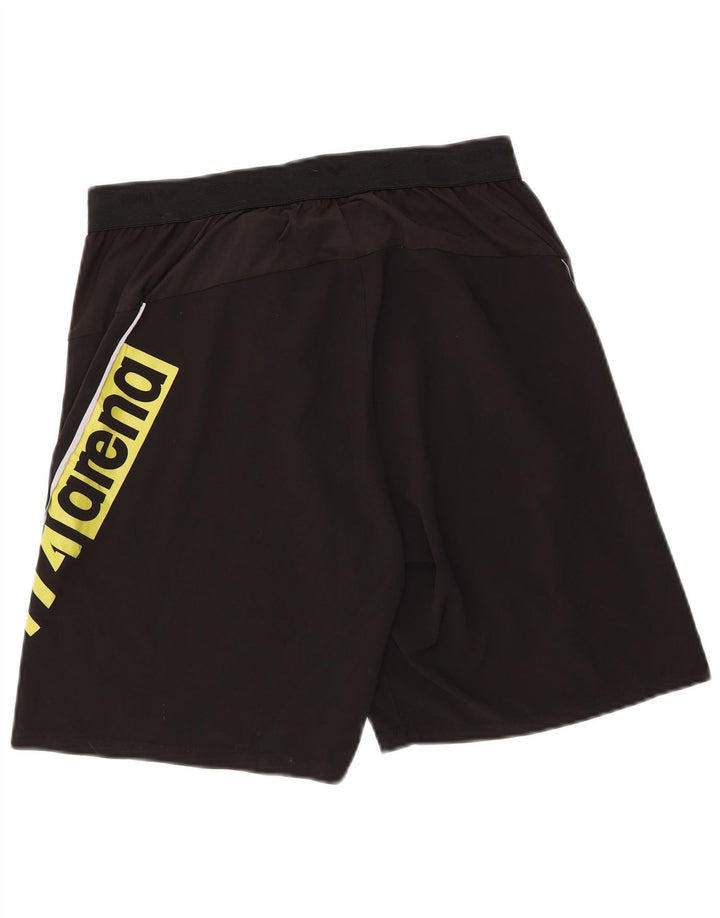Arena Mens Graphic Swimming Shorts Large Black