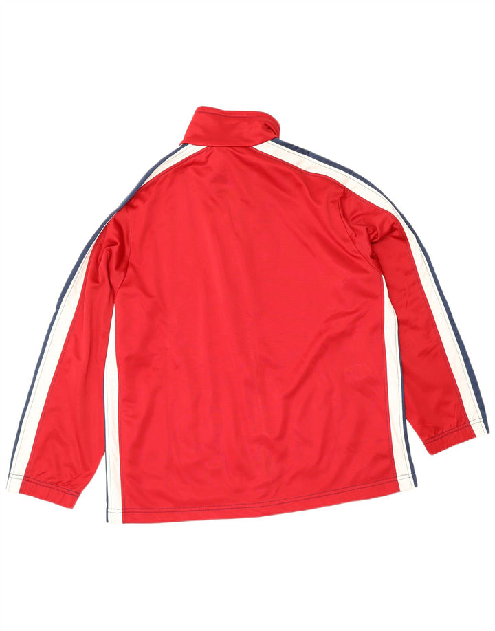 F.LLI Campagnolo Herren-Trainingsanzug-Top-Jacke, mittelrotes Farbblock-Polyester